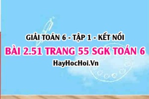 Giải bài 2.51 trang 55 Toán 6 Tập 1 SGK Kết nối tri thức